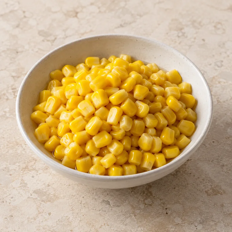 Illustration of corn canned