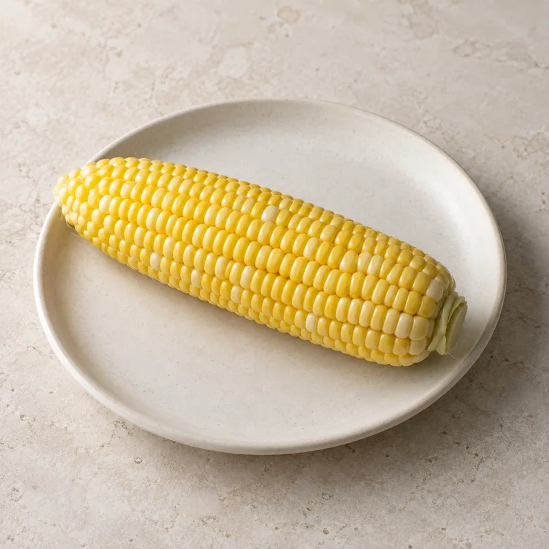 Illustration of corn on the cob raw