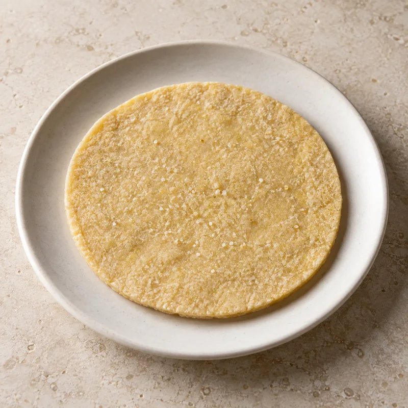 Illustration of tortilla ready to bake fry corn salted