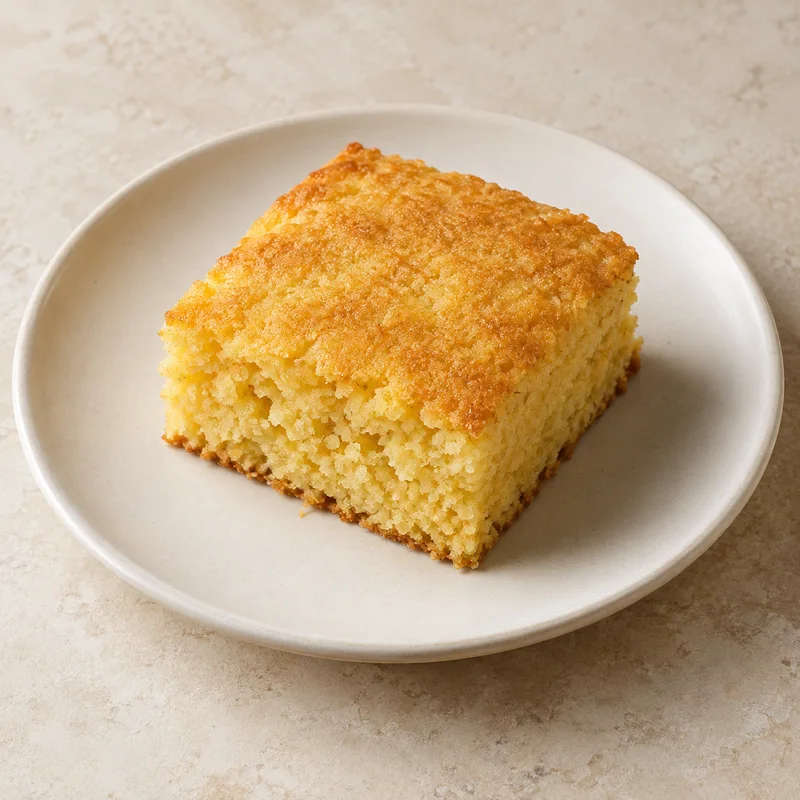 Illustration of bread cornbread prepared from recipe made with low fat 2 milk