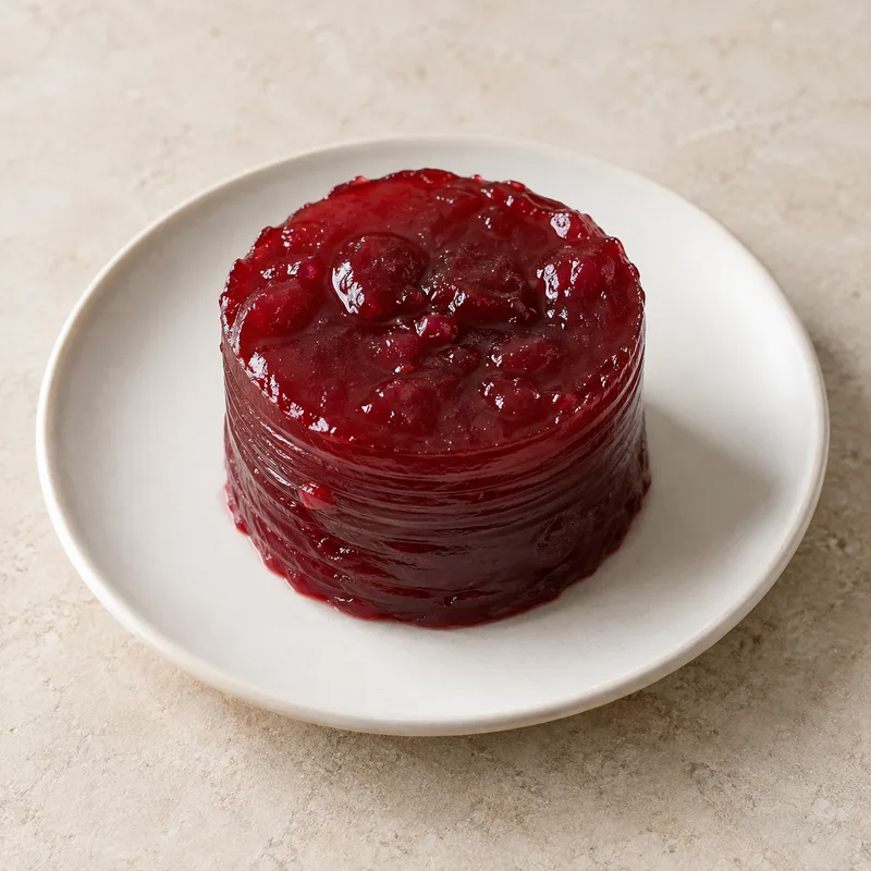 Illustration of cranberry sauce canned sweetened