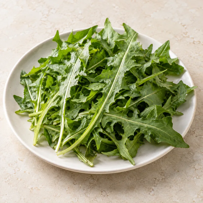 Illustration of dandelion greens raw