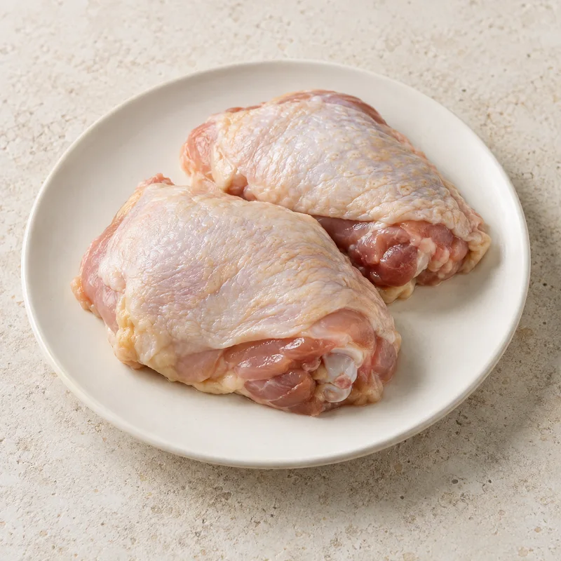 Illustration of chicken broiler dark meat raw