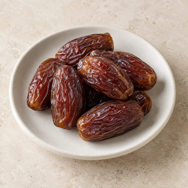 Illustration of dates raw flesh and skin