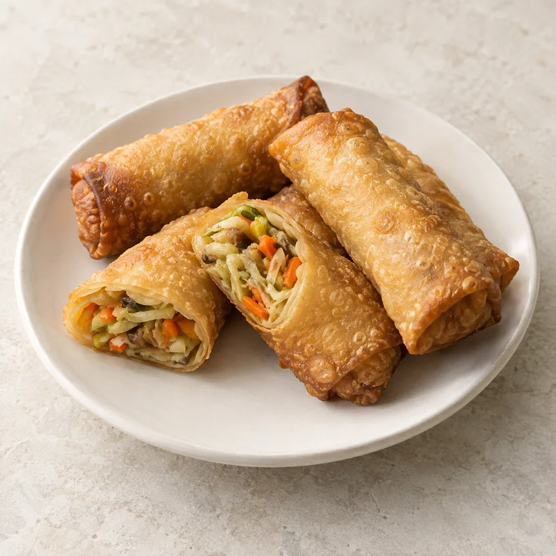 Illustration of restaurant chinese egg rolls assorted
