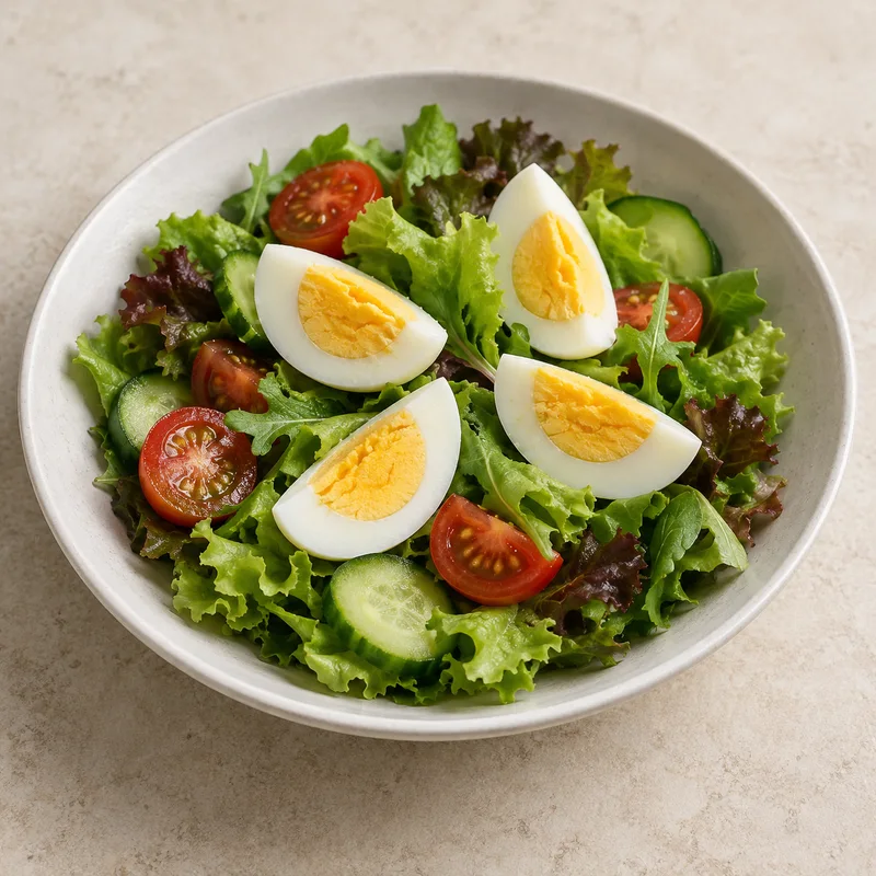 Illustration of salad egg