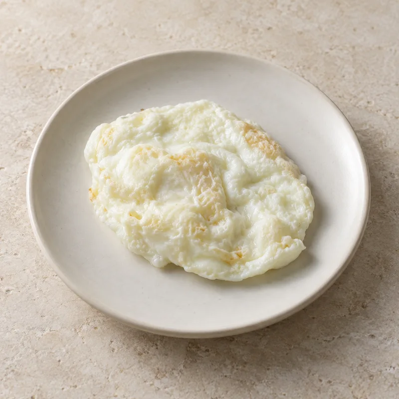 Illustration of egg white cooked