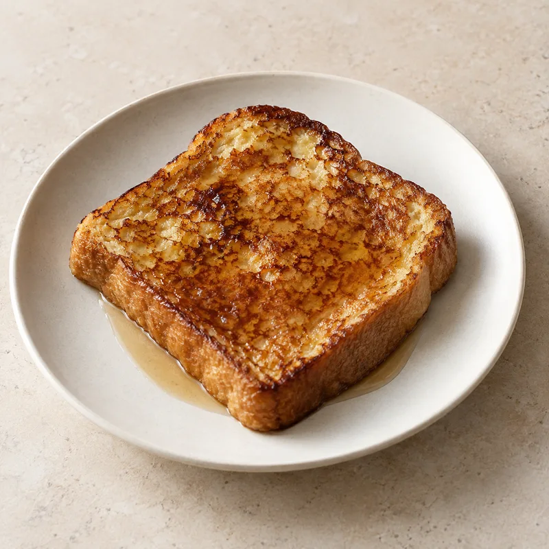 Illustration of french toast prepared from recipe made with low fat 2 milk