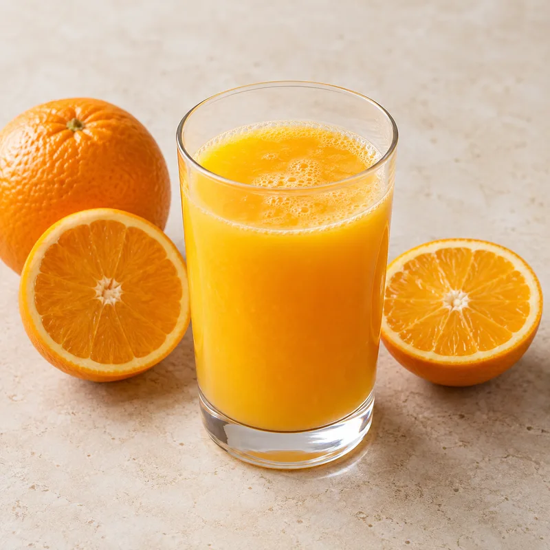 Illustration of orange juice freshly squeezed