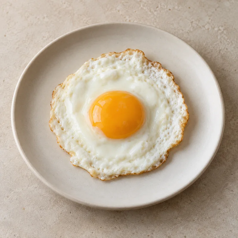 Illustration of egg fried without added fat