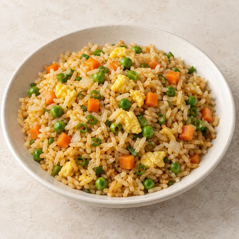 Illustration of restaurant chinese fried rice without meat