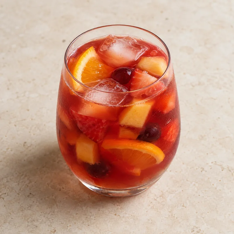 Illustration of fruit punch with alcohol