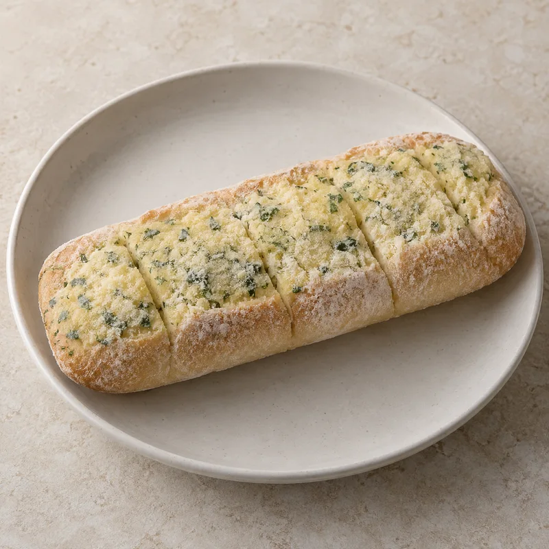 Illustration of garlic bread frozen