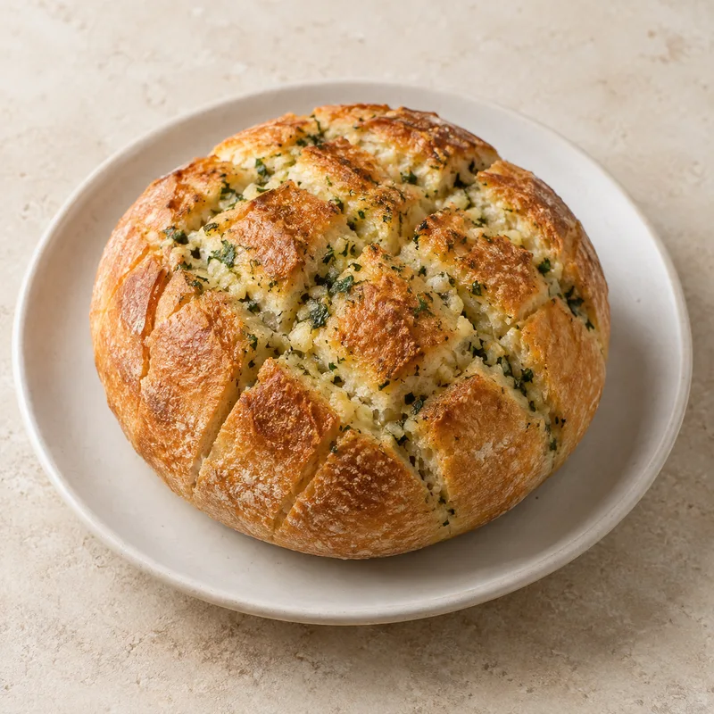 Illustration of bread garlic