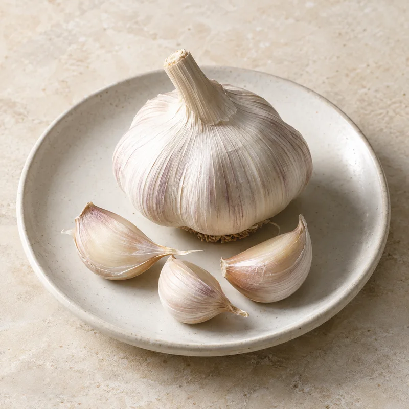 Illustration of garlic raw