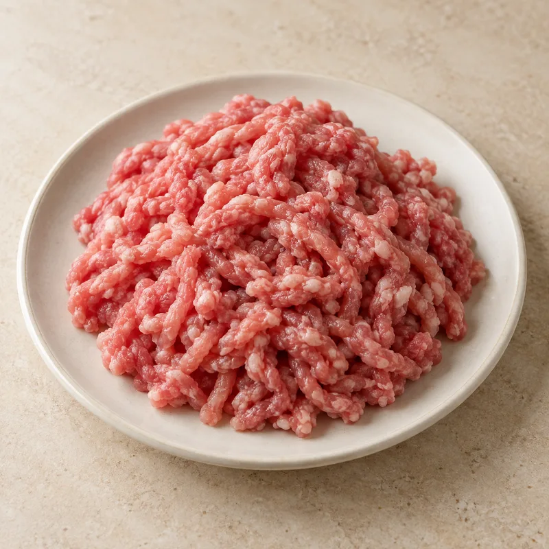Illustration of pork fresh ground raw