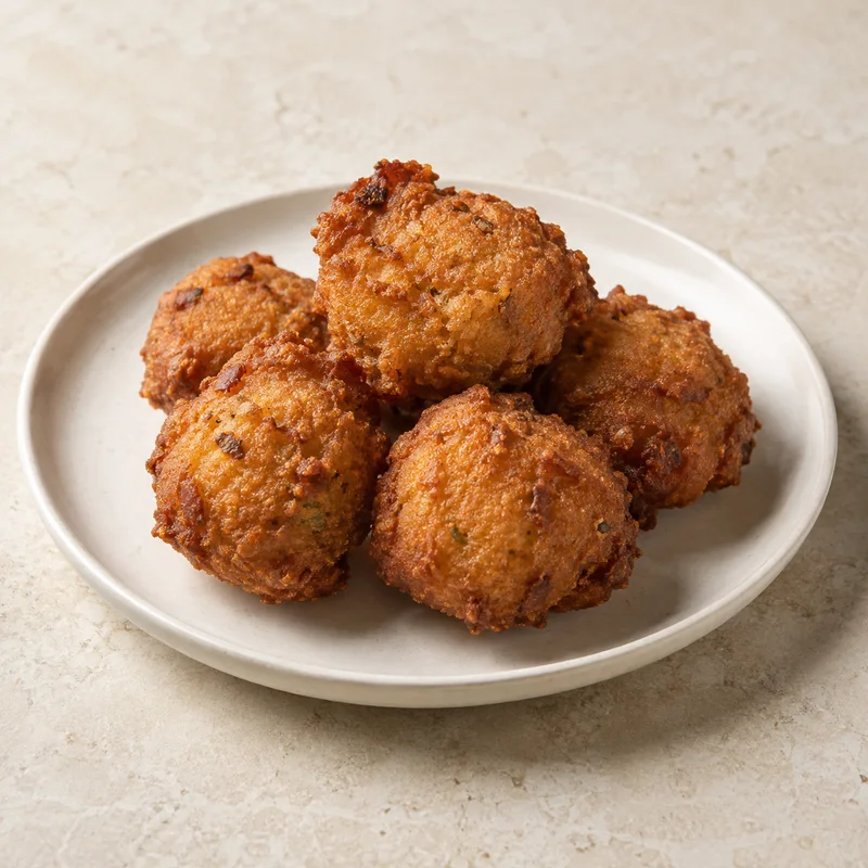 Illustration of fast foods hush puppies