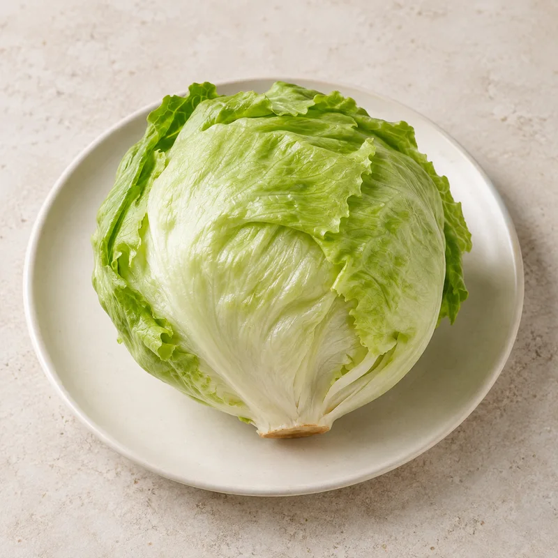Illustration of lettuce iceberg includes crisphead types raw