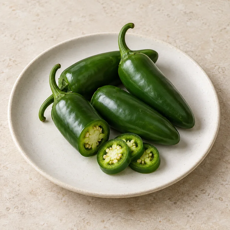 Illustration of peppers jalapeno raw