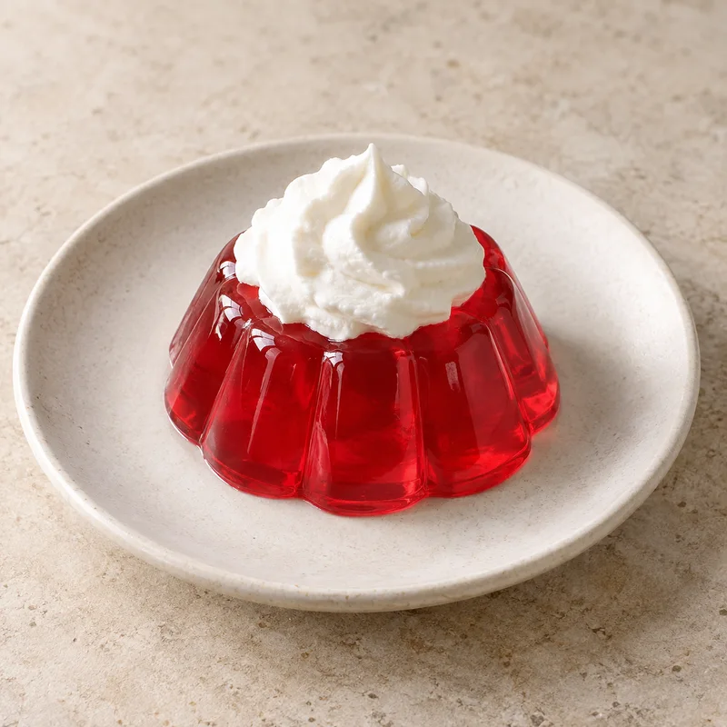 Illustration of jello with cream