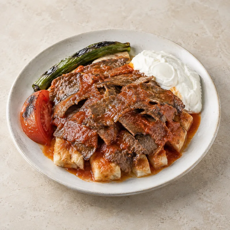Illustration of kebab iskender