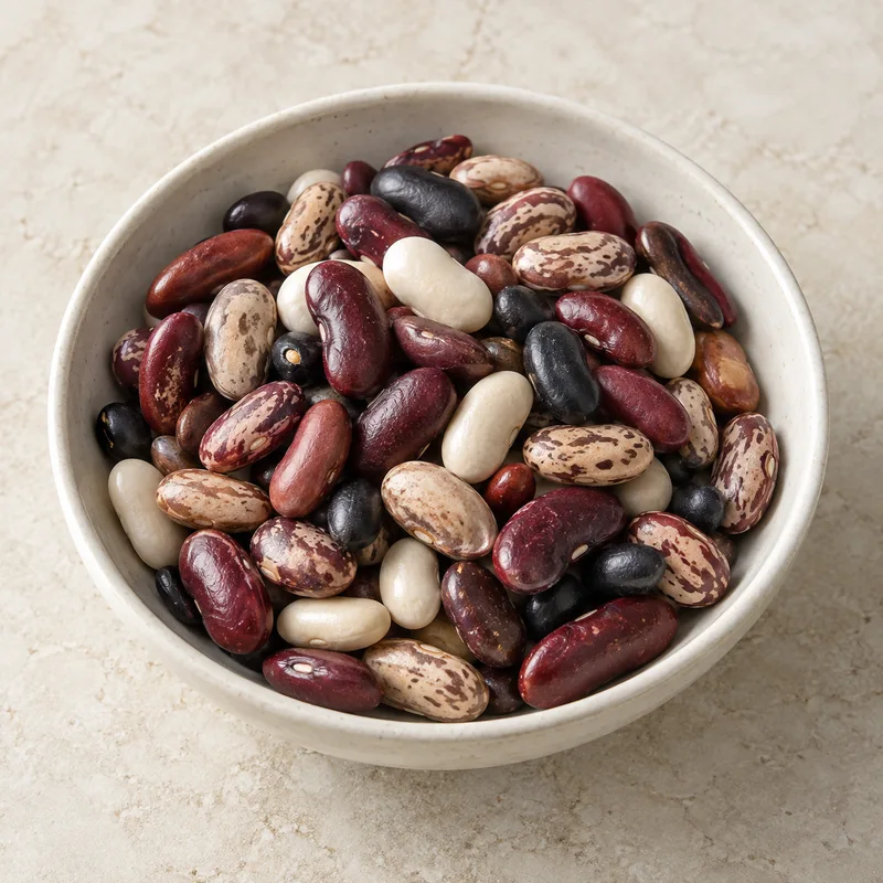 Illustration of beans kidney all types mature seeds raw
