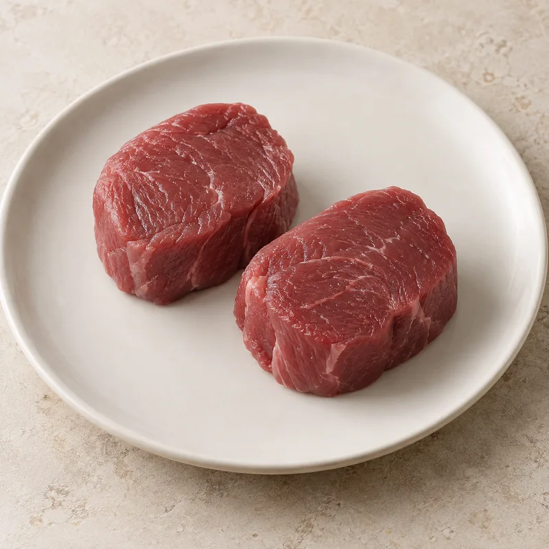Illustration of lamb new zealand imported loin chop separable lean only raw