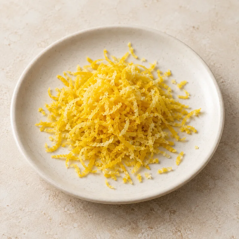 Illustration of lemon zest raw