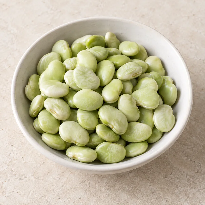 Illustration of lima beans immature seeds raw