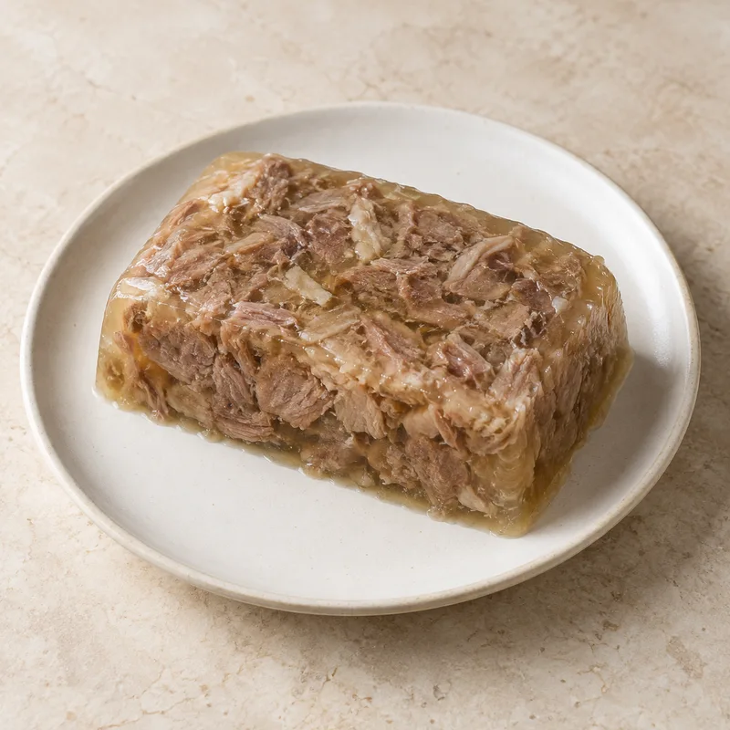 Illustration of jellied meatloaf