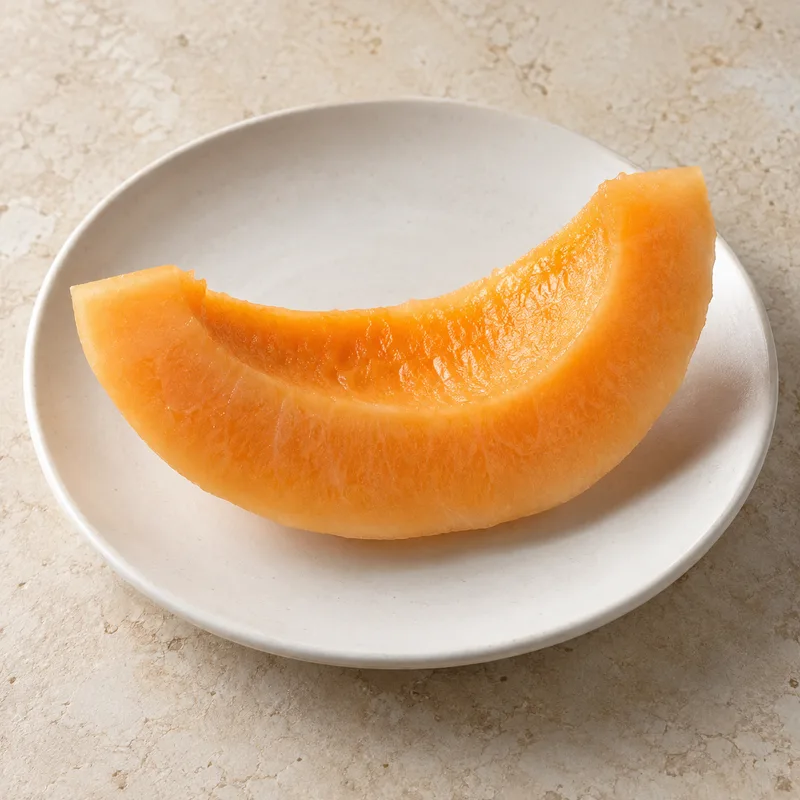 Illustration of melon flesh without skin without seeds raw sampled in the island of la martinique