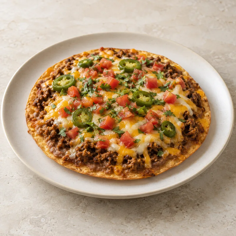 Illustration of mexican pizza
