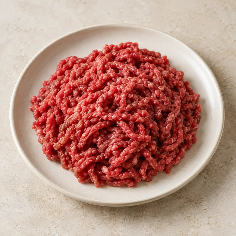 Illustration of minced beef raw