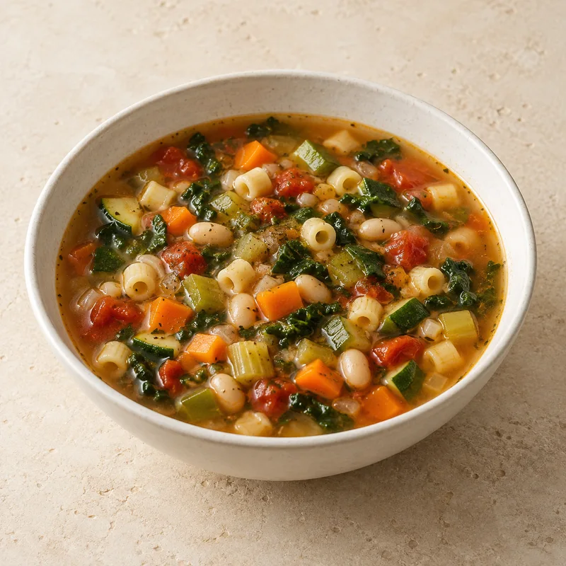 Illustration of minestrone soup
