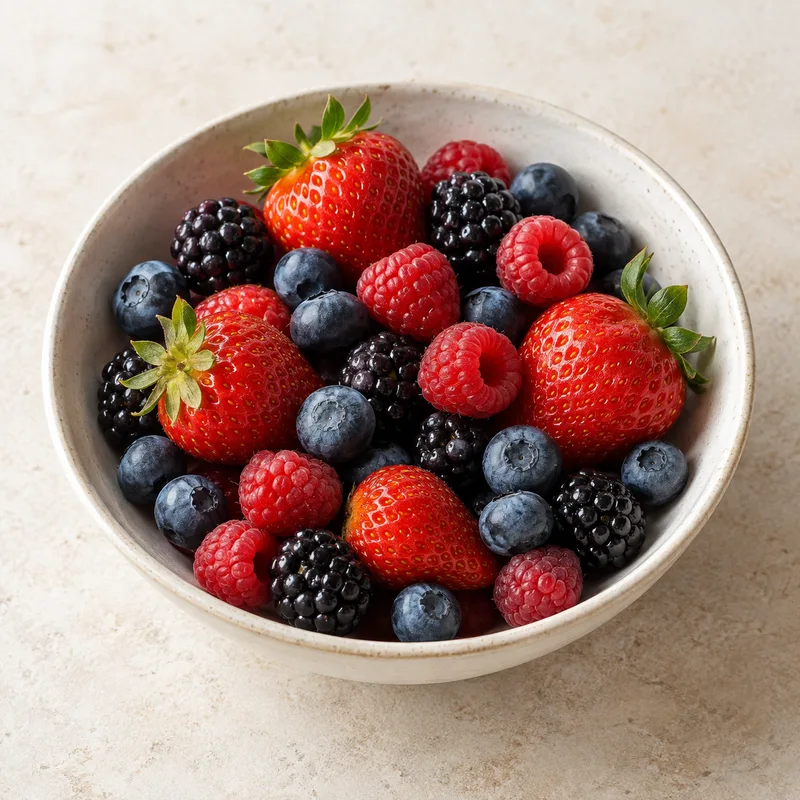 Illustration of mixed berry raw