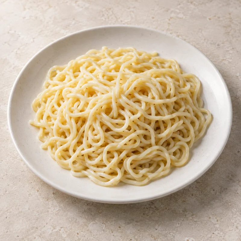 Illustration of noodles cooked