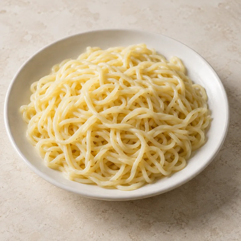 Illustration of noodles boiled