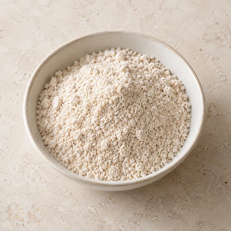 Illustration of oat flour partially debranned