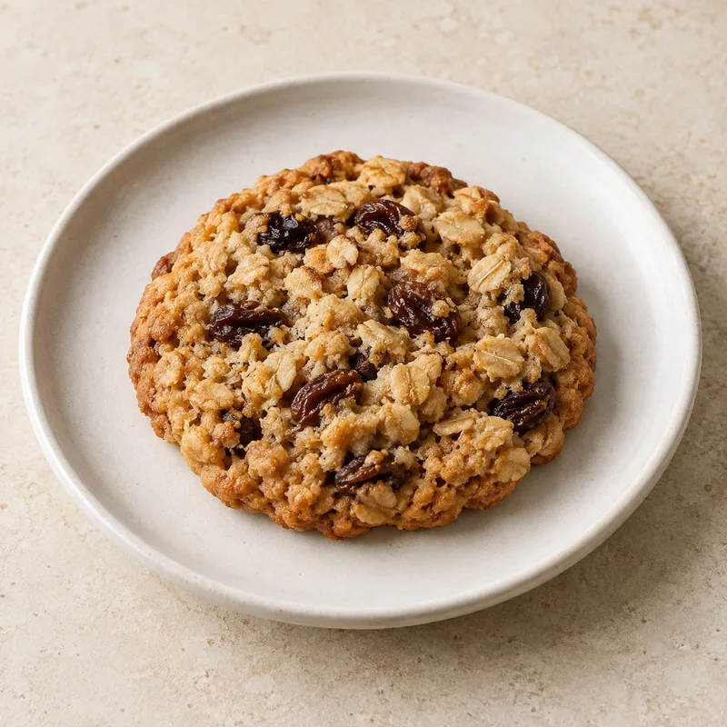 Illustration of cookies oatmeal with raisins