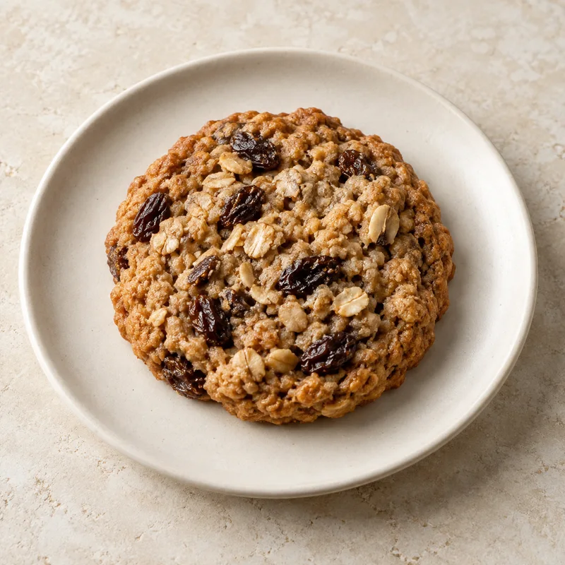Illustration of cookie oatmeal raisin commercial