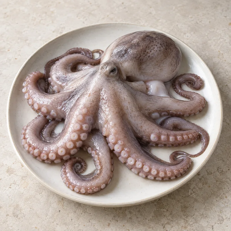 Illustration of octopus raw