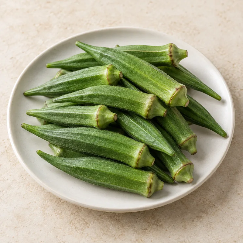 Illustration of okra raw