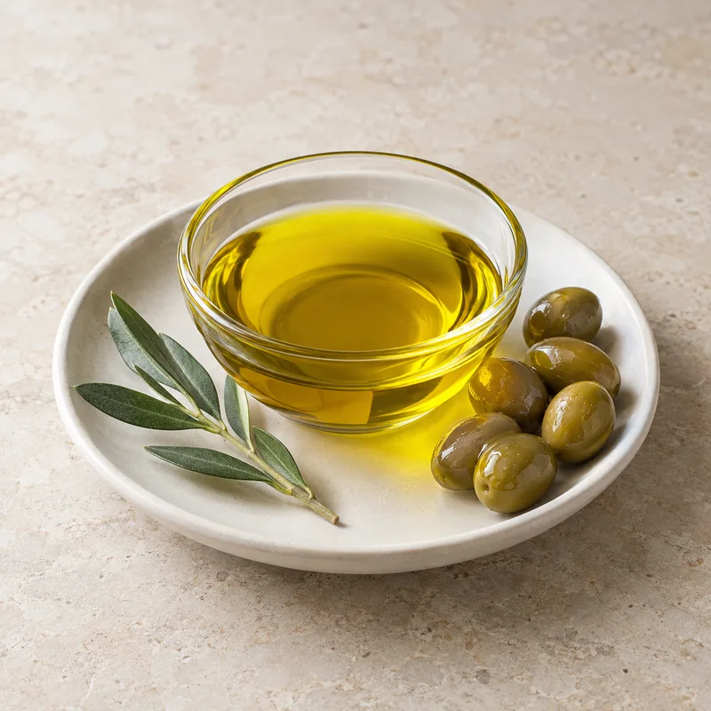 Illustration of oil olive salad or cooking