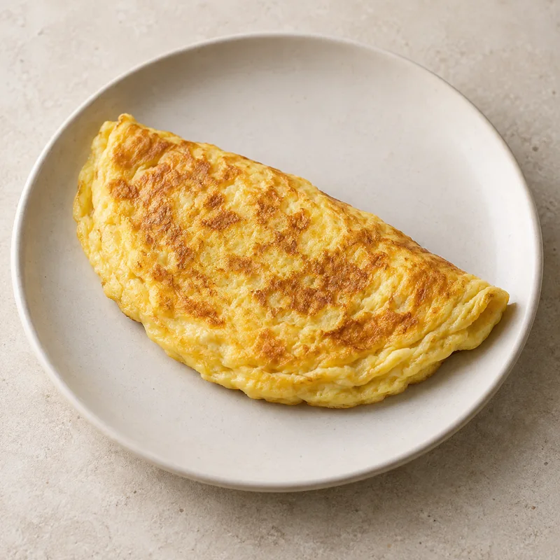 Illustration of egg whole cooked omelet