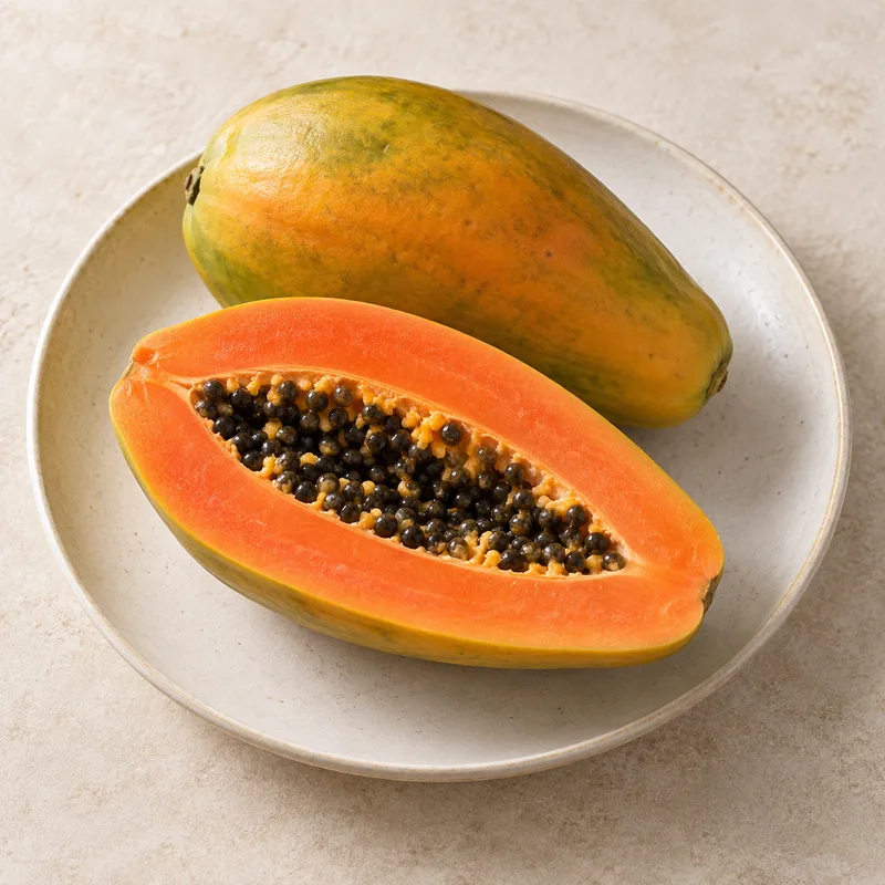 Illustration of papayas raw