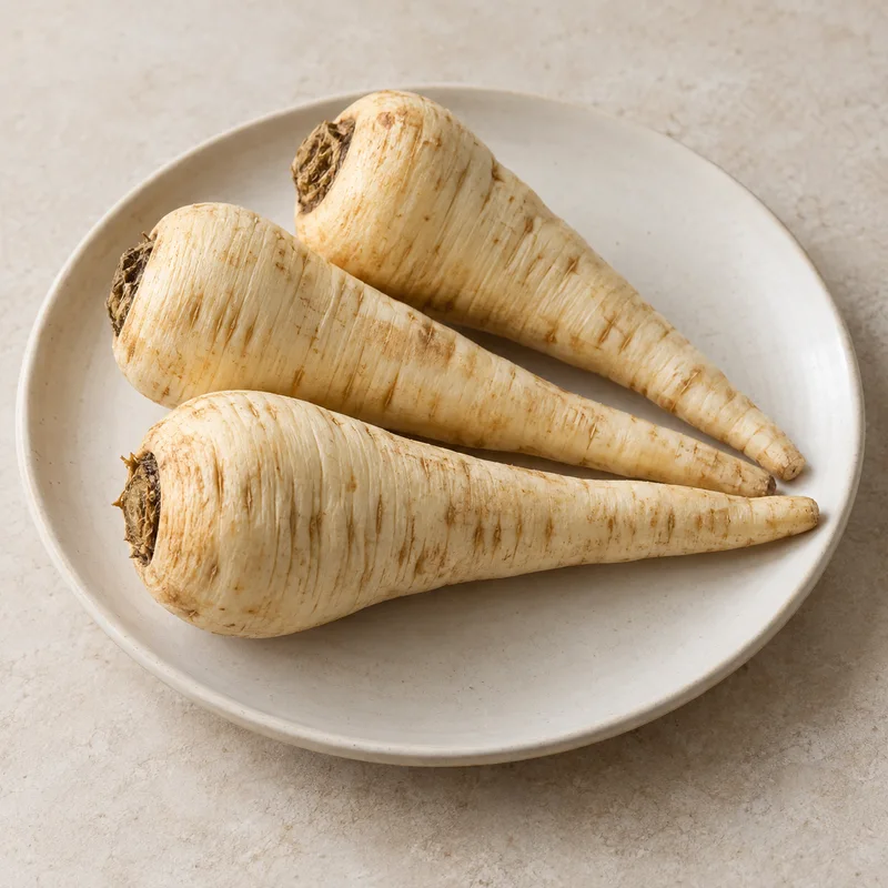 Illustration of parsnips raw