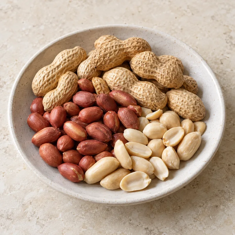 Illustration of peanuts all types raw