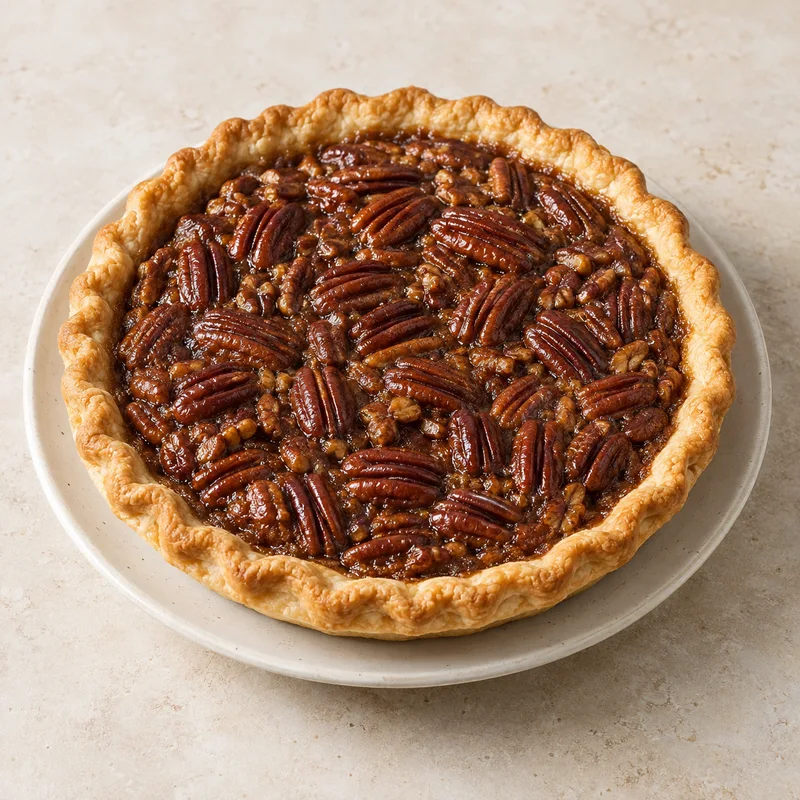 Illustration of pie pecan prepared from recipe