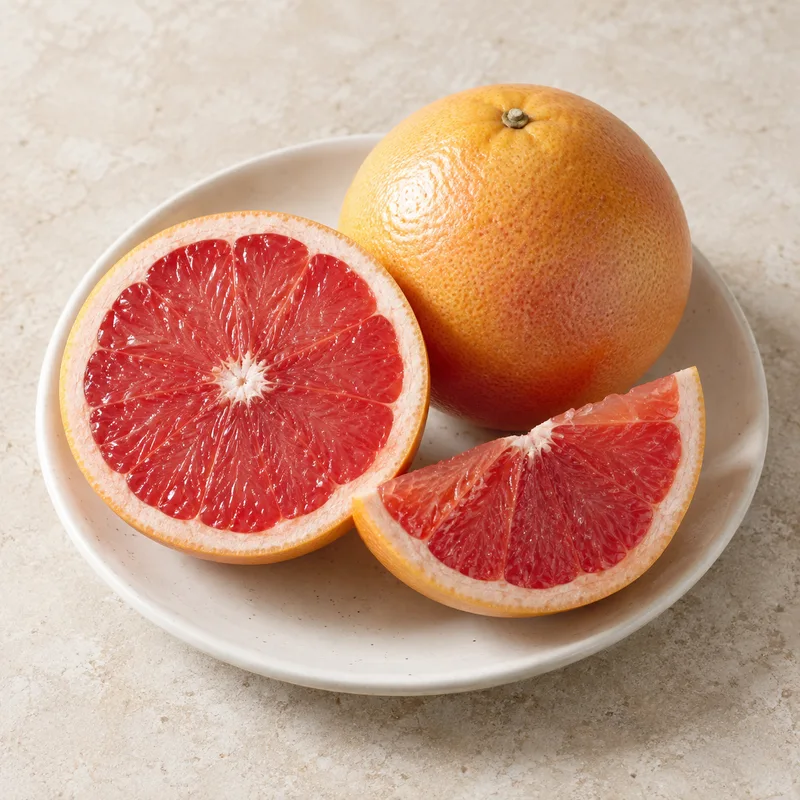 Illustration of grapefruit raw pink and red florida