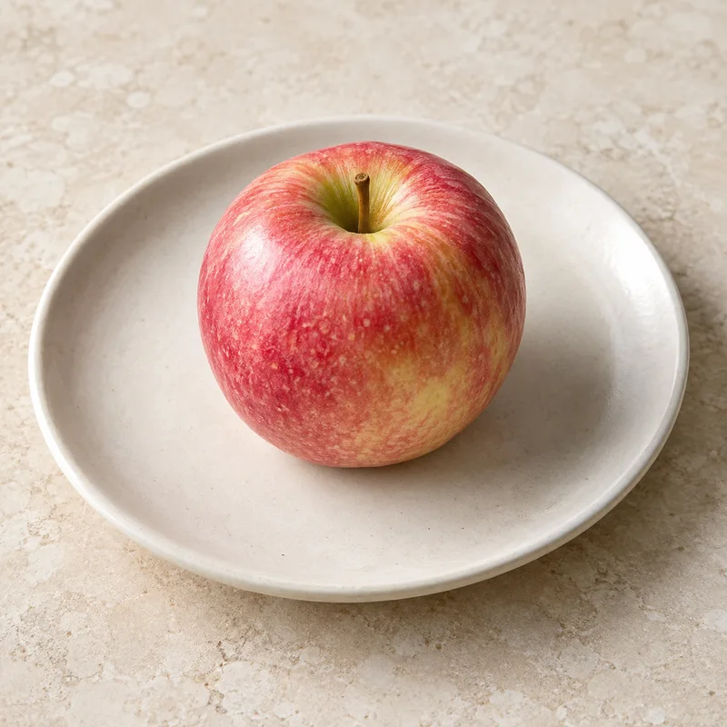 Illustration of apple pink lady raw